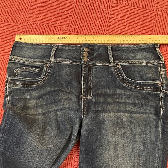 Warehouse One women’s size 16+ reg Dark Blue Skinny capri Jeans / pants - Picture 6 of 15